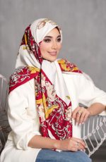 روسری رنگی طرح دار ابریشم تویل کد 1870 - Image 3