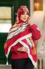 روسری رنگی طرح دار نخی کد 1900 - Image 2