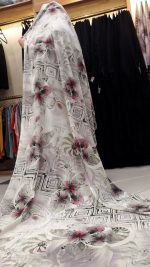 چادر کرپ حریر رنگی کد 1023 - Image 2