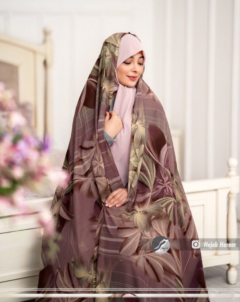 چادر کرپ حریر رنگی کد 1147 - Image 1