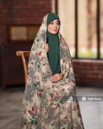 چادر کرپ حریر رنگی کد 1028 - Image 3