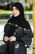 روسری مشکی کار شده کد 2497