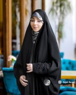 چادر مشکی گلدوزی شده کد 3000 - Image 3