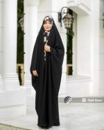 چادر مشکی عربی گلدوزی شده کد 3021 - Image 2