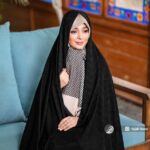 چادر مشکی طرح دار کره ای کد 3323