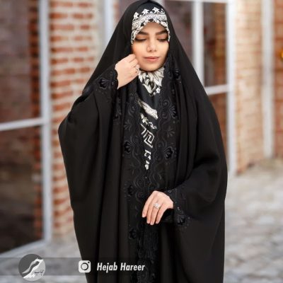 چادر مشکی عربی گلدوزی شده کد 3060