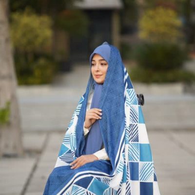 چادر سیلک لاین لمه طرح دار کد 4023