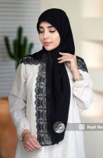 روسری مشکی تور دانتل کد 2505