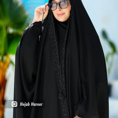 چادر مشکی عربی گلدوزی شده کد 3001
