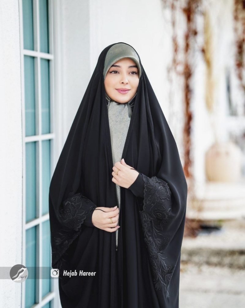 چادر مشکی عربی گلدوزی شده کد 3170 - Image 1