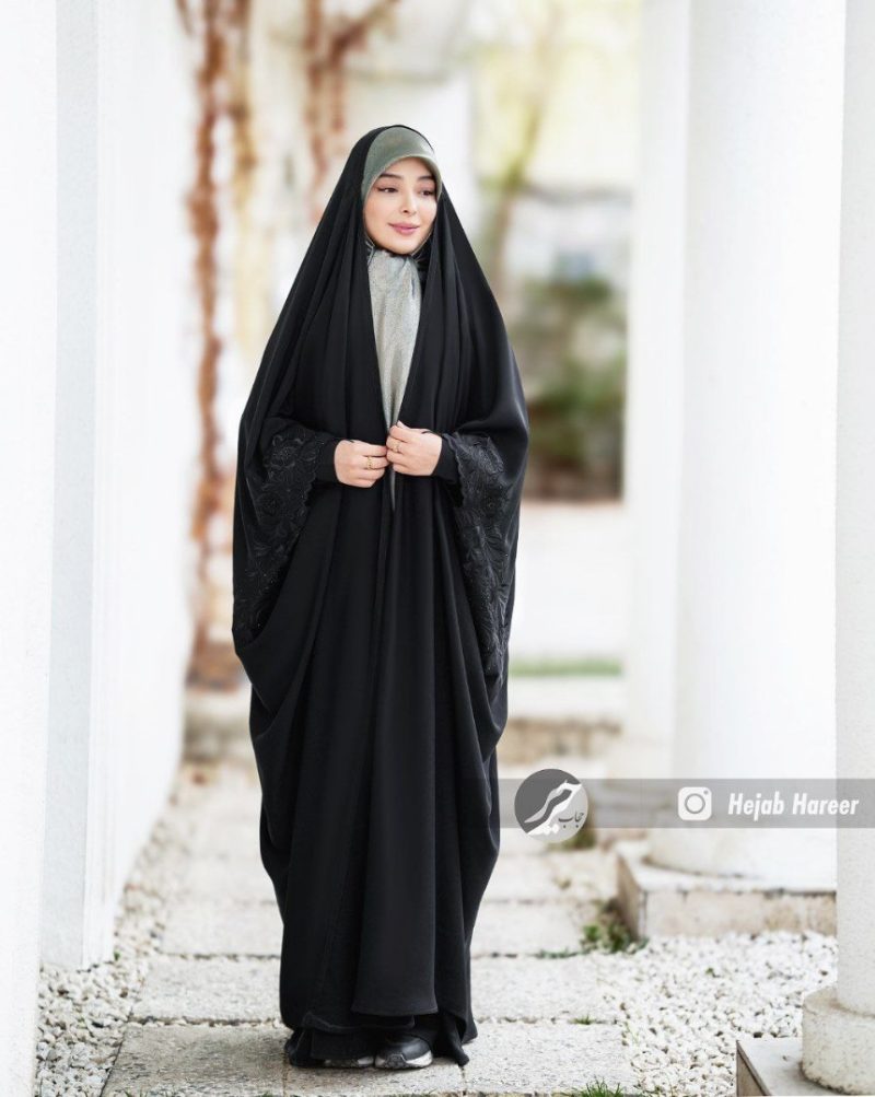 چادر مشکی عربی گلدوزی شده کد 3170 - Image 2