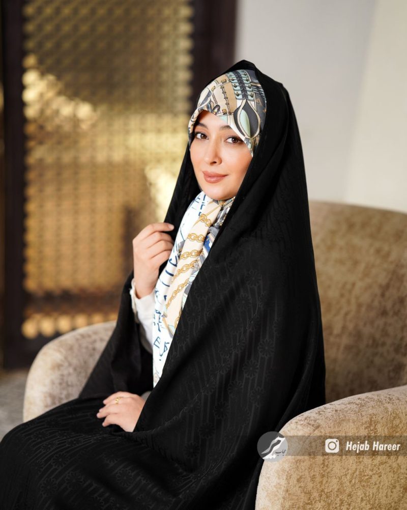 9330 چادر مشکی طرحدار ایرانی کد 9330 - Image 1