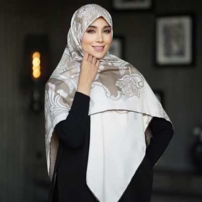 روسری رنگی طرح دار نخی کد 2022