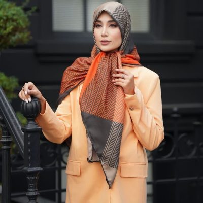 روسری رنگی طرح دار نخی کد 2054