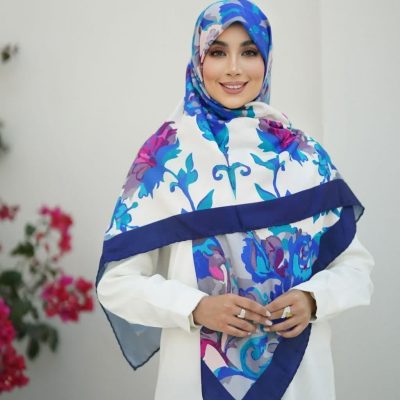 روسری رنگی طرح دار نخی کد 2088