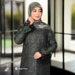 مانتو ژاکارد مجلسی زمرد کد 40219