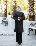 مانتو ژاکارد مجلسی کد 40222 - Image 3