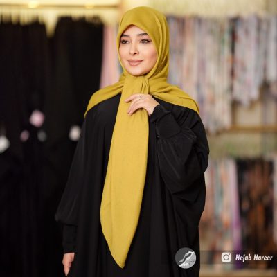 روسری رنگی ساده کرپ حریر کد 501