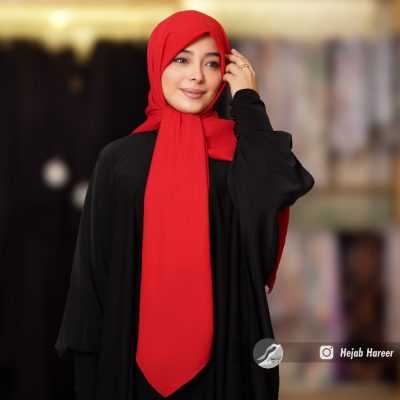 روسری رنگی ساده کرپ حریر کد 503