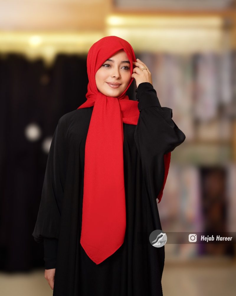 روسری رنگی ساده کرپ حریر کد 503 - Image 1