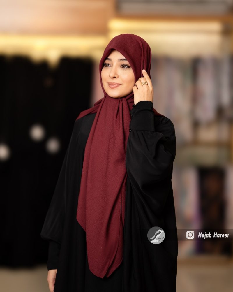 روسری رنگی ساده کرپ حریر کد 504 - Image 1