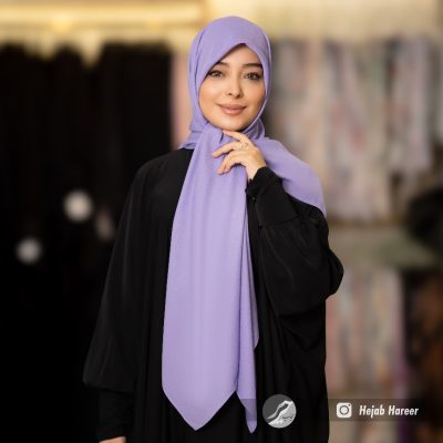 روسری رنگی ساده کرپ حریر کد 510