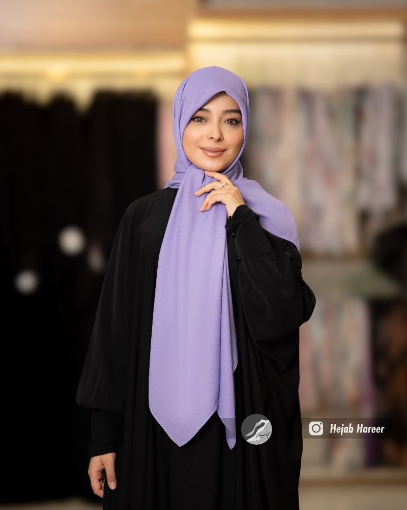 روسری رنگی ساده کرپ حریر کد 510 - Image 1