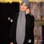 روسری رنگی ساده کرپ حریر کد 512