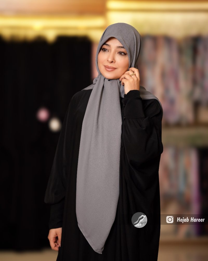 روسری رنگی ساده کرپ حریر کد 512 - Image 1