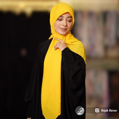 روسری رنگی ساده کرپ حریر کد 513