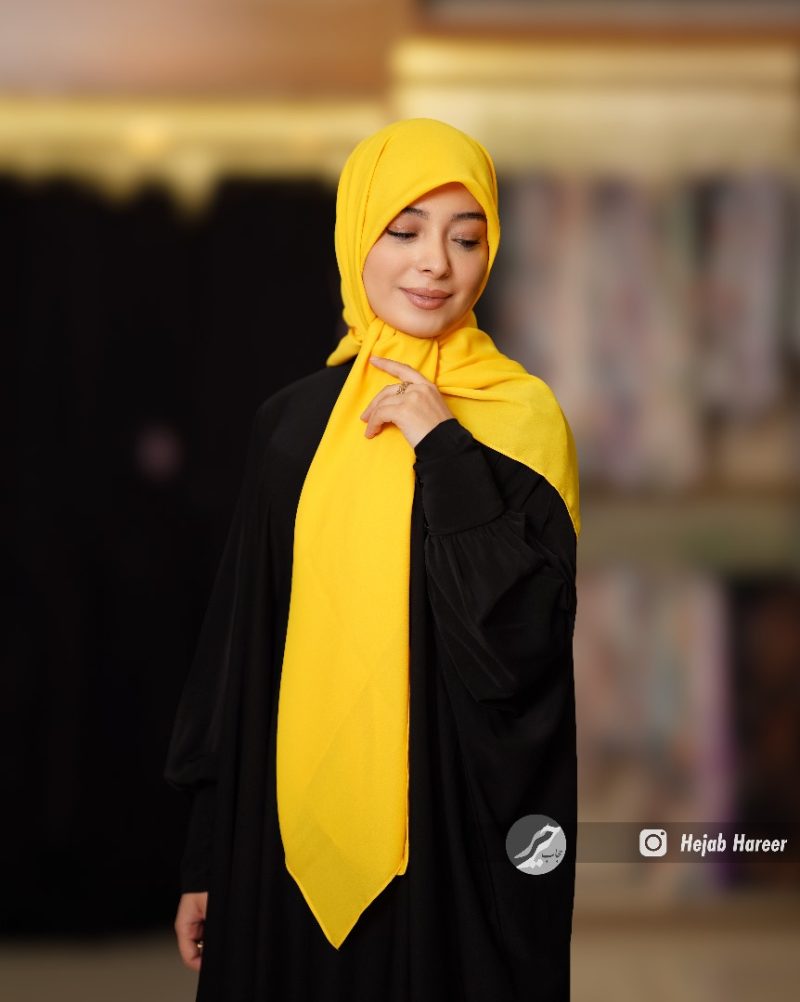 روسری رنگی ساده کرپ حریر کد 513 - Image 1