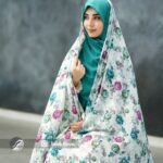 چادر کرپ حریر رنگی کد 1153