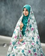 چادر کرپ حریر رنگی کد 1153