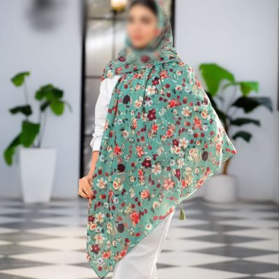 روسری نخی اسپان منگوله دار کد 26106