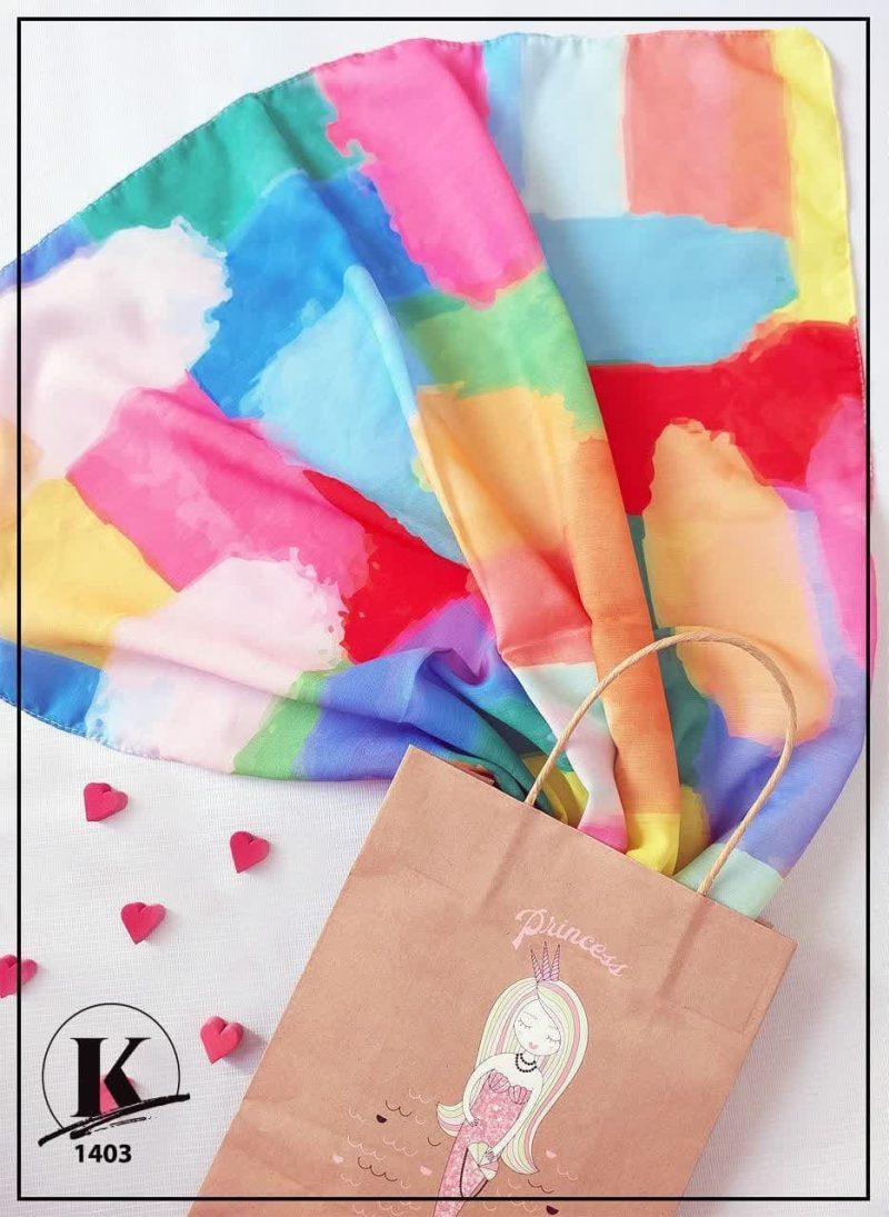 روسری نخی دخترانه اسپان منگوله دار کد 26120 - Image 1