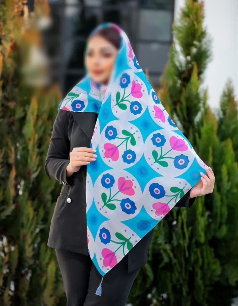 روسری نخی دخترانه اسپان منگوله دار کد 26122 - Image 1