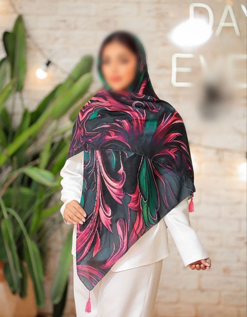 روسری نخی اسپارتان منگوله دار کد 2682 - Image 1