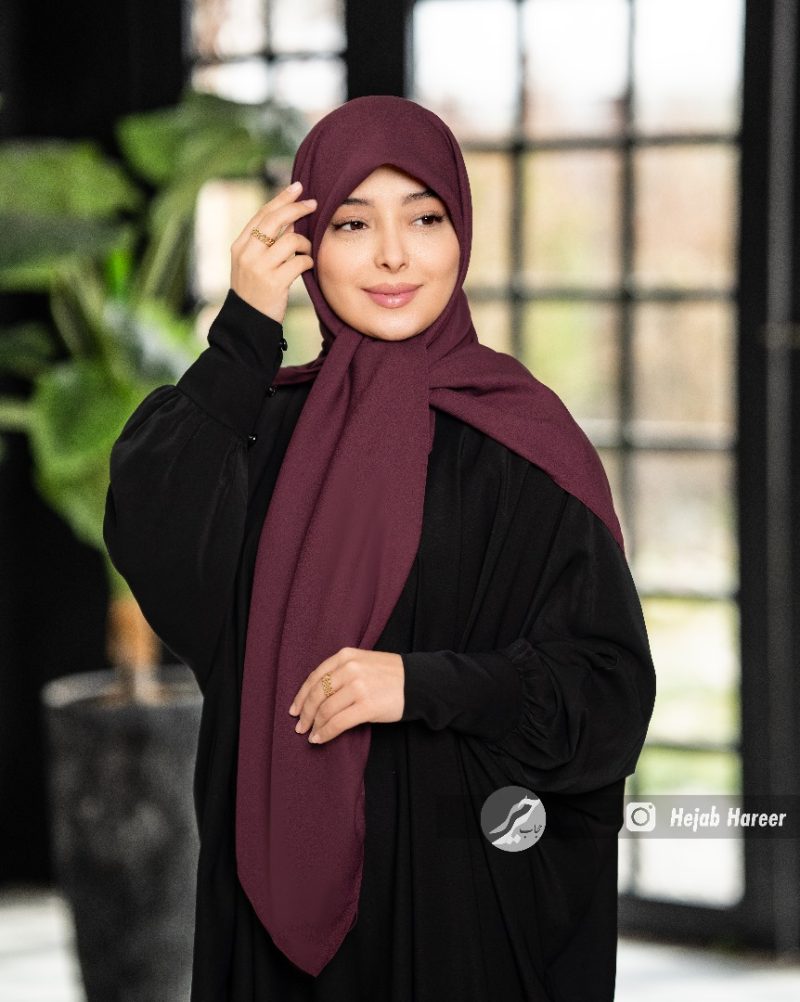 روسری رنگی ساده کرپ حریر کد 521 - Image 1