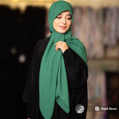 روسری رنگی ساده کرپ حریر کد 523