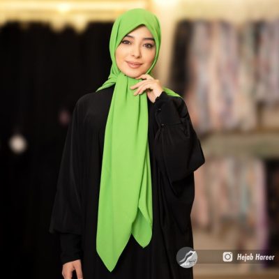 روسری رنگی ساده کرپ حریر کد 524