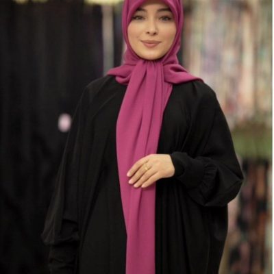 روسری رنگی ساده کرپ حریر کد 526