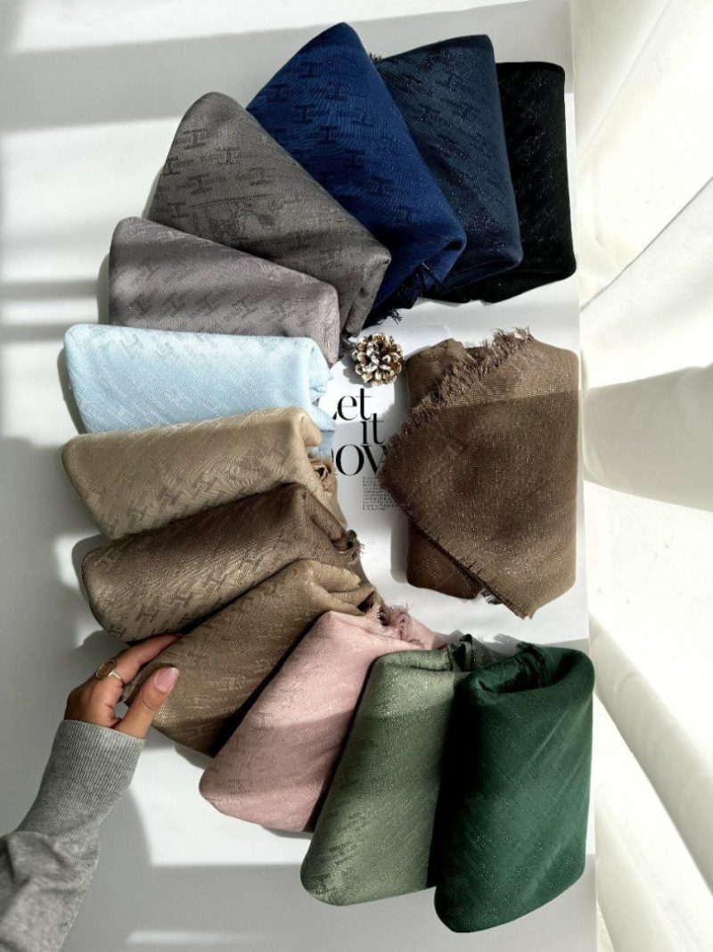 روسری کشمیر‌نخی ژاکارد کد 527 - Image 2