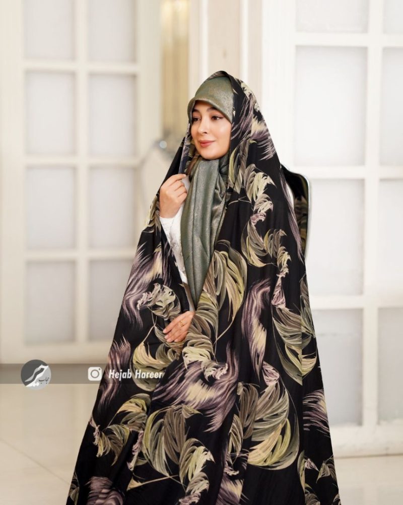 چادر کرپ حریر رنگی کد 1090 - Image 1