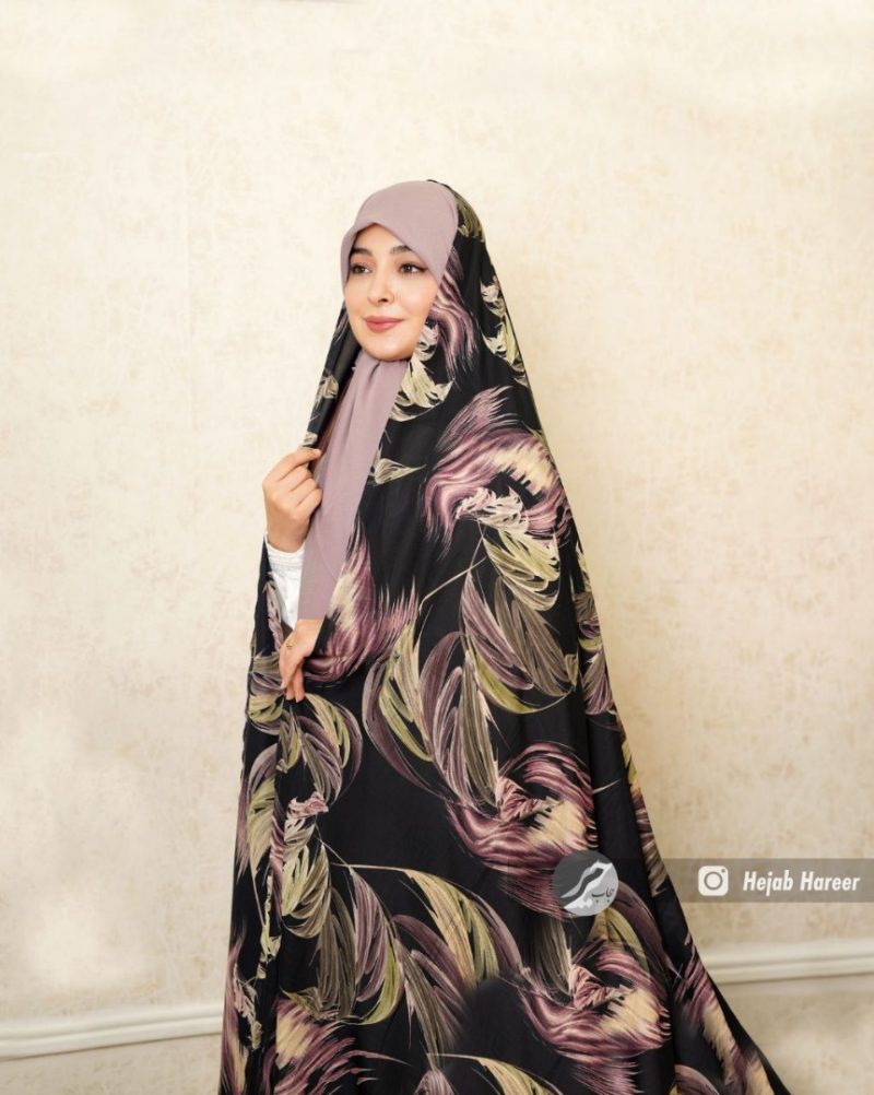 چادر کرپ حریر رنگی کد 1094 - Image 1