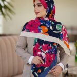 روسری نخی گُلدار کد 26148