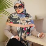 روسری نخی گُلدار کد 26151