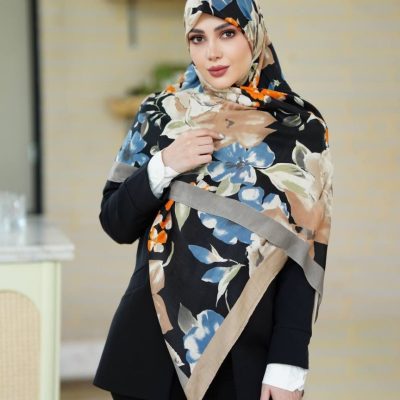 روسری نخی گُلدار کد 26152