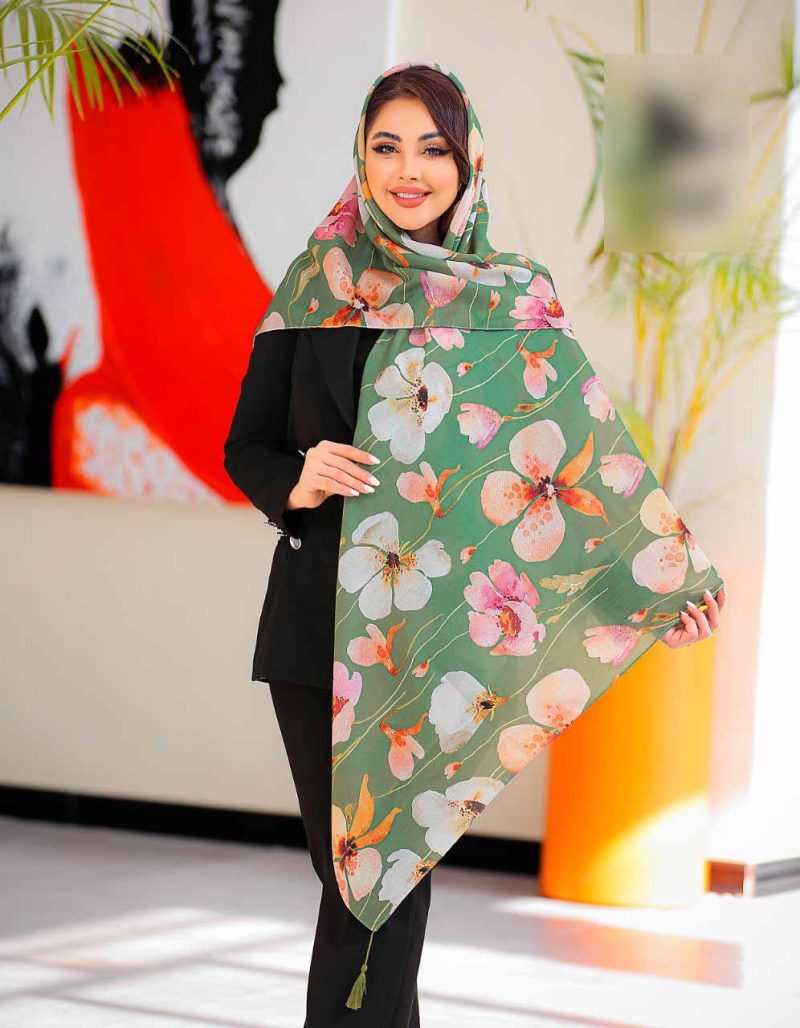 26177 روسری نخی اسپان منگوله دار کد 26177 - Image 1