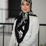 روسری ابریشم ژاکارد کد 26205