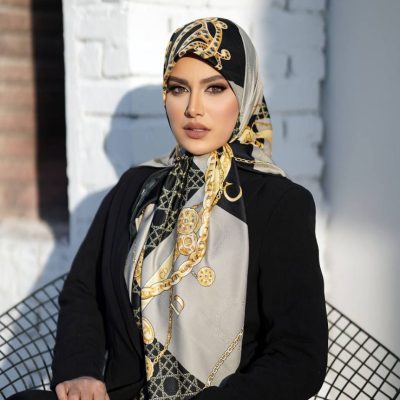 روسری ابریشم ژاکارد کد 26210